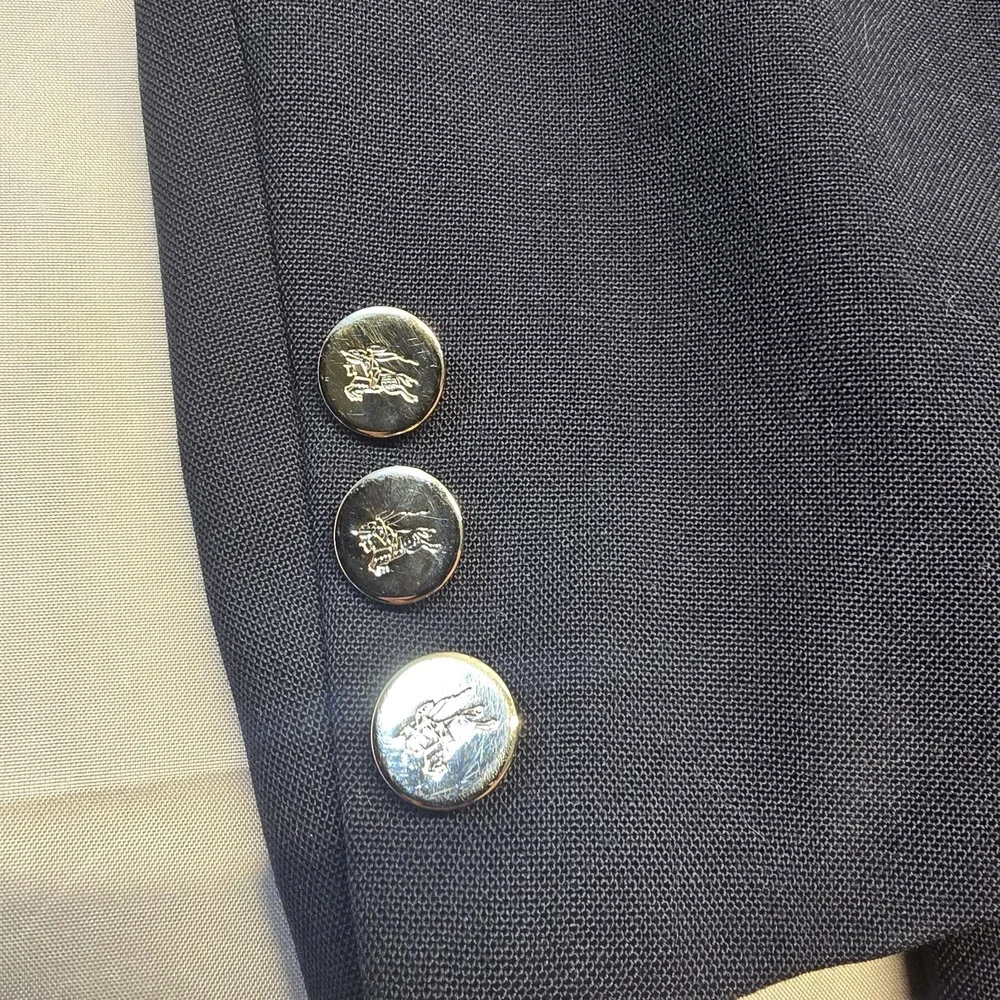 Burberrys Navy Blue Blazer Men‎ 48L Silver Buttons *read*